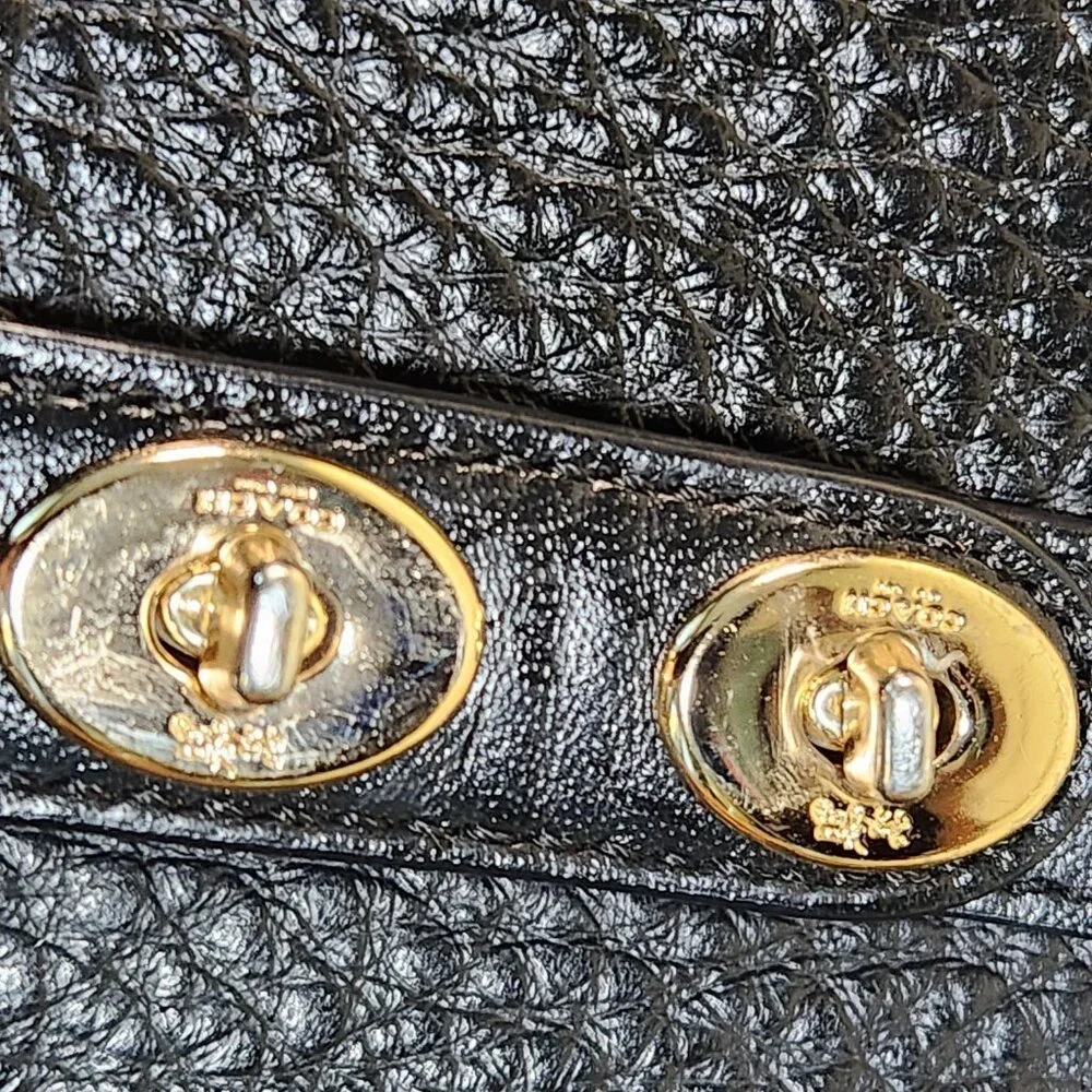 Euc Coach Blake Carryall Black Leather Shoulder Bag Purse
